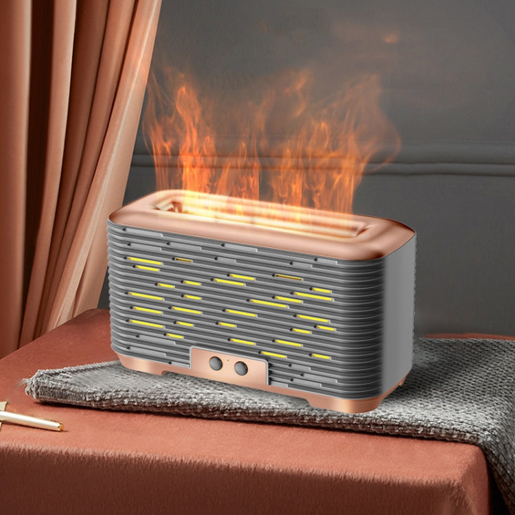 350ml Simulated Flame Aromatherapy Humidifier With Timing Function(Gold) - free shipping - PMC TechLife - Order now!