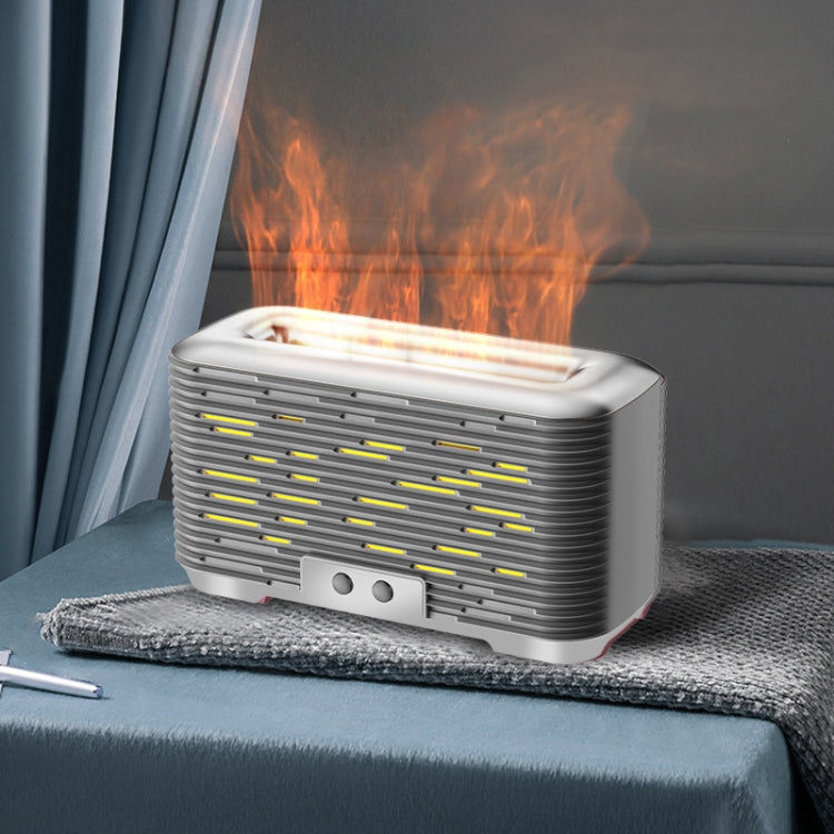 350ml Simulated Flame Aromatherapy Humidifier With Timing Function(Silver) - free shipping - PMC TechLife - Order now!