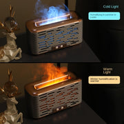 350ml Simulated Flame Aromatherapy Humidifier With Timing Function(Silver)