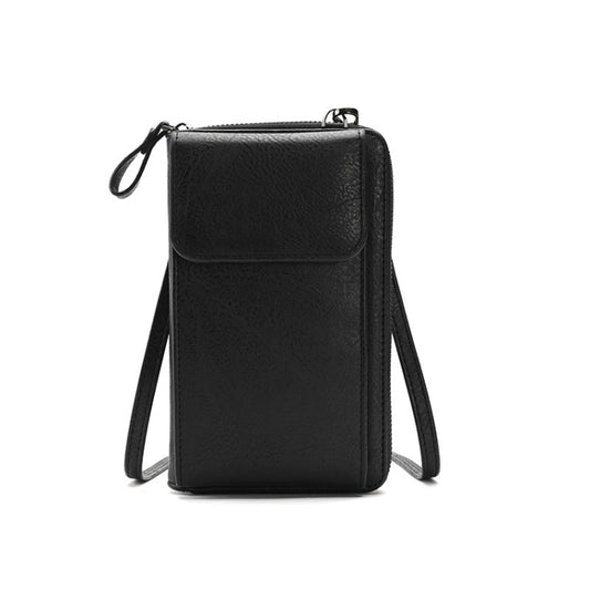 Lady Purse Shoulder Crossbody Bag Multi-functional Mobile Phone Bag(Black) - Single-shoulder Bags by PMC Jewellery | Online Shopping South Africa | PMC Jewellery | Buy Now Pay Later Mobicred