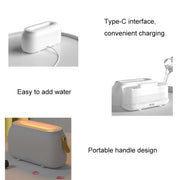 Simulation Flame Aromatherapy Humidifier Bedroom Ambient Light, Color: Green
