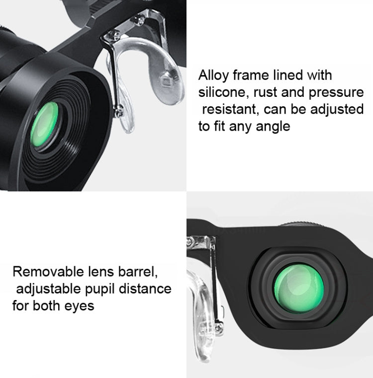 D-1548 10x HD Adjustable Focus Fishing Binoculars,Spec: With Grey Polarised Lens - Binoculars by PMC Jewellery | Online Shopping South Africa | PMC Jewellery | Buy Now Pay Later Mobicred