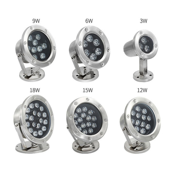 LED Underwater Light Pool Fish Pond Fountain Water-resistant Landscape Light 9W(7 Colors)