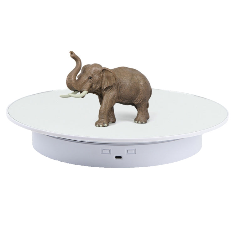 32cm Electric Turntable for Photography With Speed Direction Adjustment, Color: White Mirror -  by PMC TechLife | Online Shopping South Africa | PMC TechLife | Buy Now Pay Later Mobicred
