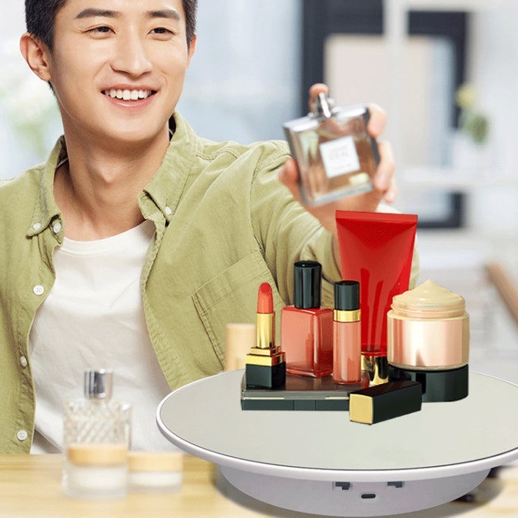 32cm Electric Turntable for Photography With Speed Direction Adjustment, Color: White Mirror -  by PMC TechLife | Online Shopping South Africa | PMC TechLife | Buy Now Pay Later Mobicred