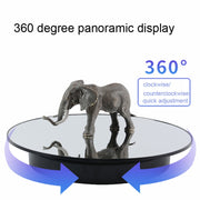 32cm Electric Turntable for Photography With Speed Direction Adjustment, Color: Golden Mirror