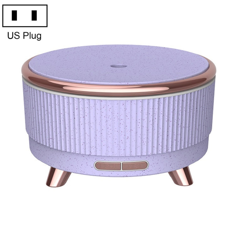 Ultrasonic Aromatherapy Diffuser Humidifier Essential Oil Diffuser US Plug(Purple Flower Dot) - free shipping - PMC TechLife - Order now!