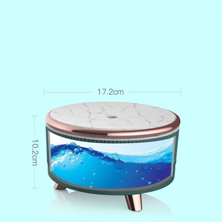Ultrasonic Aromatherapy Diffuser Humidifier Essential Oil Diffuser EU Plug(Purple Flower Dot)
