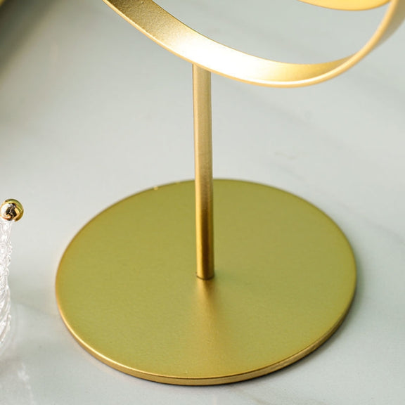Desktop Makeup Mirror Simple Portable Mirror Rotating Dressing Mirror,Style: Gold High Model