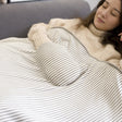 AI-540 72x115cm USB Body Warmer Blanket Office Heater Electric Heating Shawl(Gray Cat Stripes) - Electric Blankets by PMC TechLife | Online Shopping South Africa | PMC TechLife | Buy Now Pay Later Mobicred