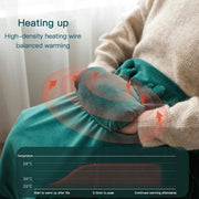 AI-540 72x115cm USB Body Warmer Blanket Office Heater Electric Heating Shawl(Pink Rabbit Stripes)
