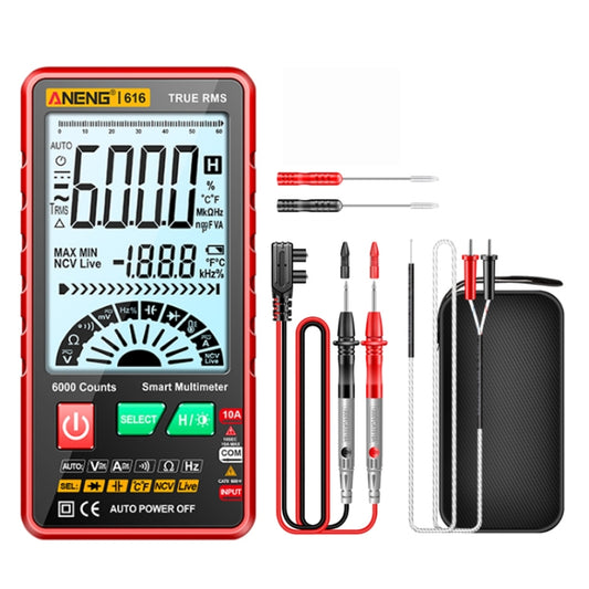ANENG 616 Automatic High-precision Digital Display Capacitance Multimeter, Color: Red(Color Box) - free shipping - PMC Jewellery - Order now!