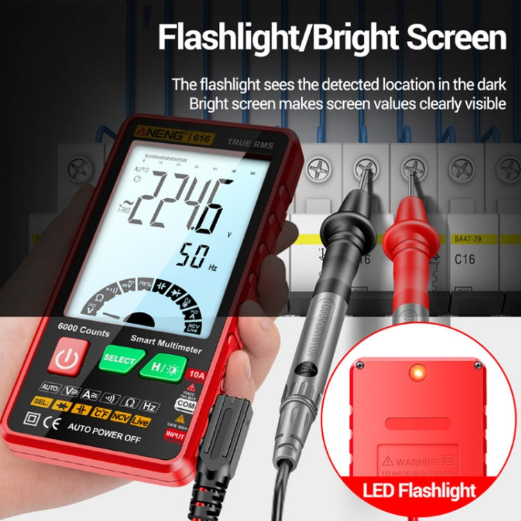 ANENG 616 Automatic High-precision Digital Display Capacitance Multimeter, Color: Red(Color Box) - free shipping - PMC Jewellery - Order now!