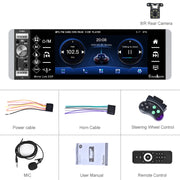 A2905 5.1 inch IPS Capacitive Screen Single Butt Carplay Player, Style: Standard+8 Light Camera