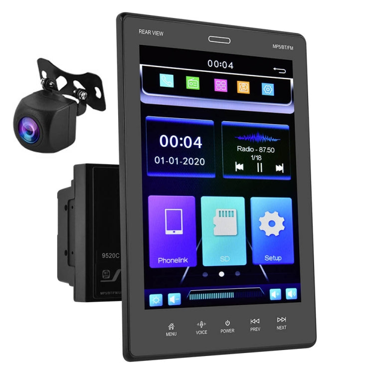 9520C Double Spindle 9.5 inch Vertical Screen Car MP5 Player, Style: Standard+AHD Camera - Car MP3 & MP4 & MP5 by PMC TechLife | Online Shopping South Africa | PMC TechLife | Buy Now Pay Later Mobicred