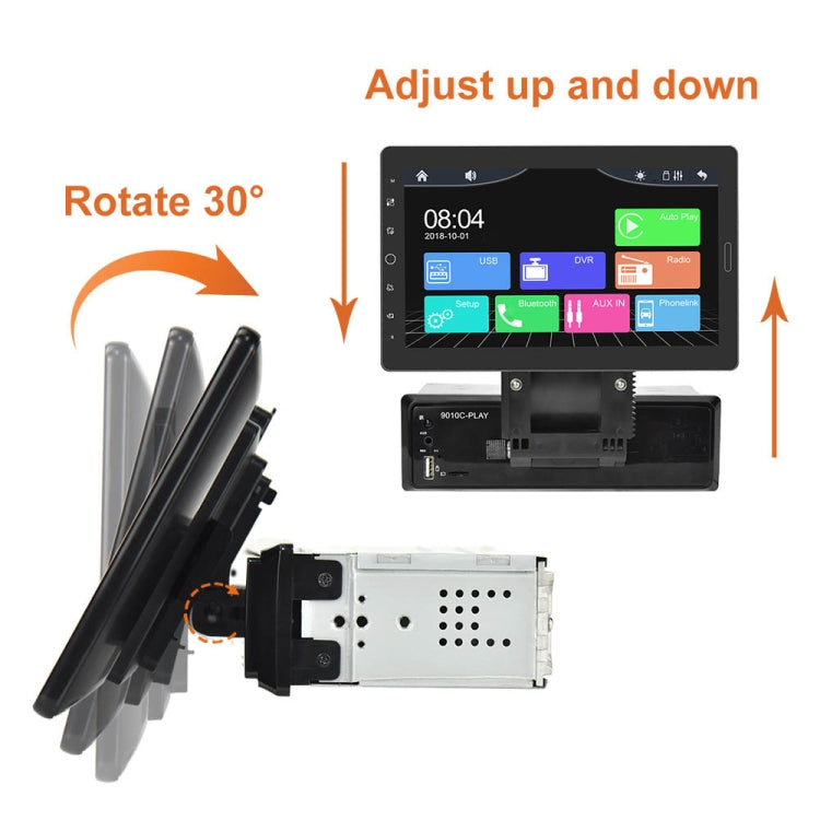 1310C 10.1 inch Car Full Screen Touch HD MP5 Wired Carplay Player, Style: Standard+12 Light Camera