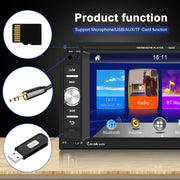 7622C 6.2 inch Dual Spindle HD Car Universal MP5 Carplay Player, Style: Standard+AHD Camera
