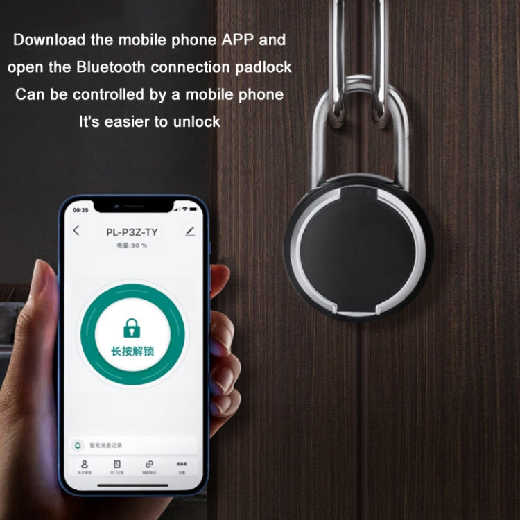 P3Z-TY Outdoor Waterproof Electronic Intelligent Fingerprint Padlock - Padlocks by PMC Jewellery | Online Shopping South Africa | PMC Jewellery | Buy Now Pay Later Mobicred