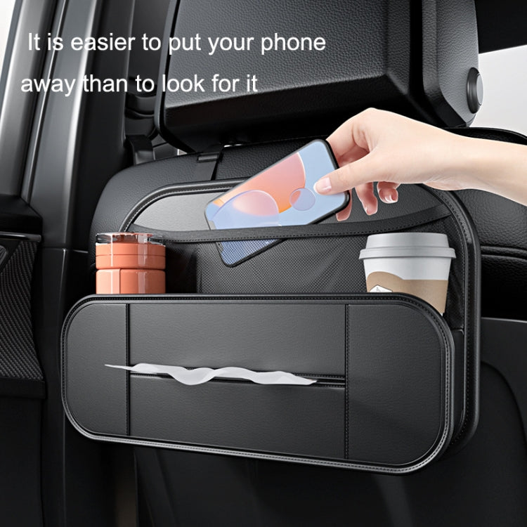 Car Seat Rear Leather Multi-function Convenient Storage Bag(Black) - Stowing Tidying by PMC TechLife | Online Shopping South Africa | PMC TechLife | Buy Now Pay Later Mobicred