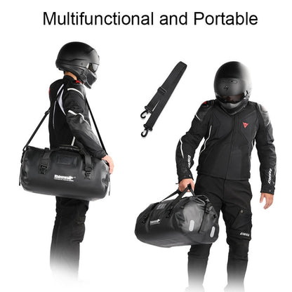 Rhinowalk MT20450 45L Large Capacity Portable Waterproof Motorcycle Tail Bag(Black) - free shipping - PMC Jewellery - Order now!