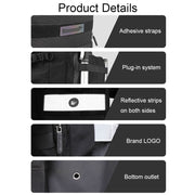 Rhinowalk MT2040 20L Large Capacity Water-resistant Quick Release Motorcycle Side Bag(Black)