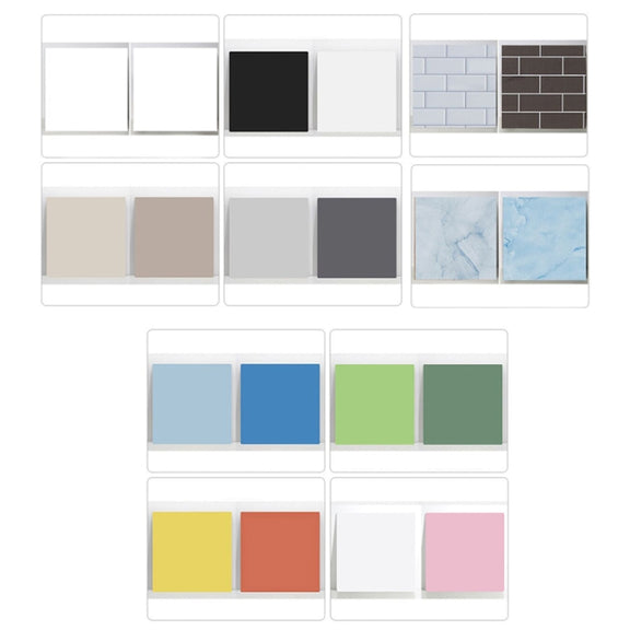 40x40CM Double-sided Photography Background Board Food Photo Props(Black White Wall Brick)