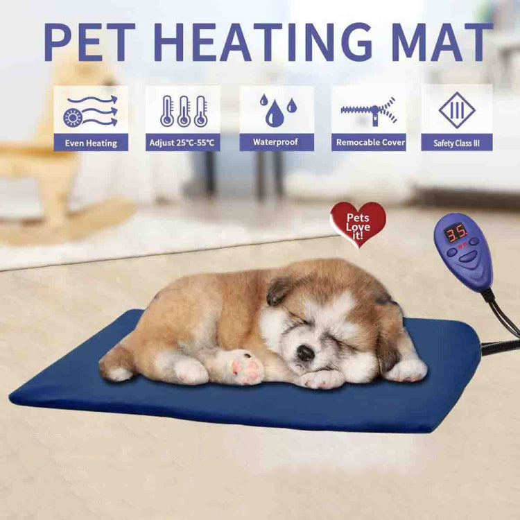 30x30cm Red 12V Low Voltage Multifunctional Warm Pet Heating Pad Pet Electric Blanket(US Plug)