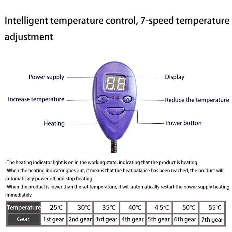 30x30cm Red 12V Low Voltage Multifunctional Warm Pet Heating Pad Pet Electric Blanket(US Plug)