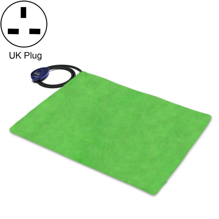 40x30cm Green 12V Low Voltage Multifunctional Warm Pet Heating Pad Pet Electric Blanket(UK Plug) - Pads by PMC TechLife | Online Shopping South Africa | PMC TechLife | Buy Now Pay Later Mobicred