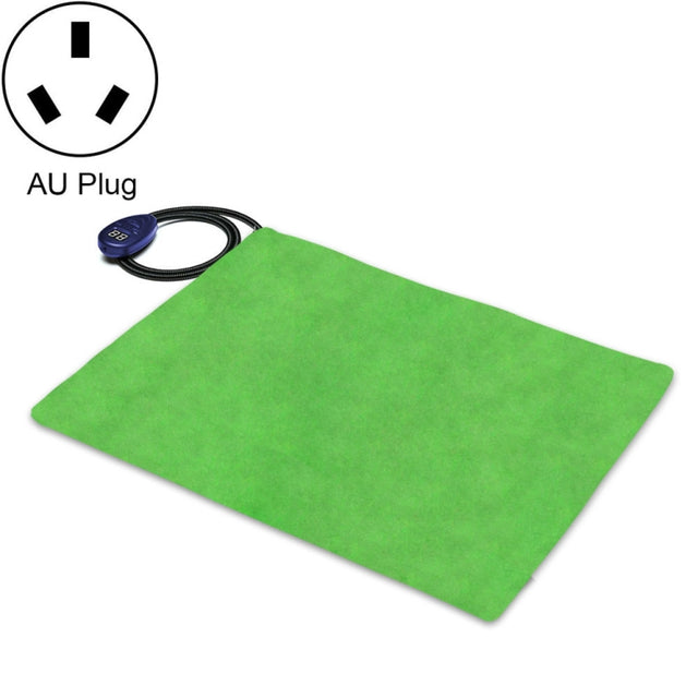 40x30cm Green 12V Low Voltage Multifunctional Warm Pet Heating Pad Pet Electric Blanket(AU Plug)