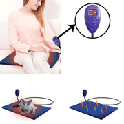 65x40cm Blue 12V Low Voltage Multifunctional Warm Pet Heating Pad Pet Electric Blanket(US Plug)