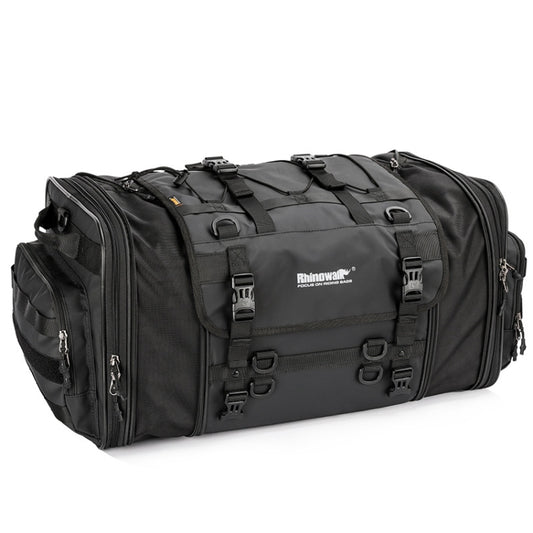 Rhinowalk MT4060 Large-capacity Foldable Expandable Tail Bag for Motorcycle Riding with Rain Cover(Black) - free shipping - PMC Jewellery - Order now!