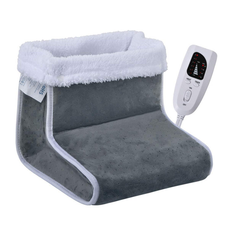 Plug-in High-top Electric Foot Warmer Heated Foot Warmer Boots UK Plug 240V(Dark Gray) - Electric Heaters by PMC TechLife | Online Shopping South Africa | PMC TechLife