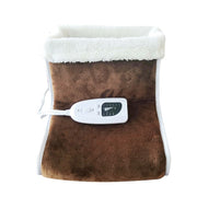 Plug-in High-top Electric Foot Warmer Heated Foot Warmer Boots US Plug 120V(Brown)