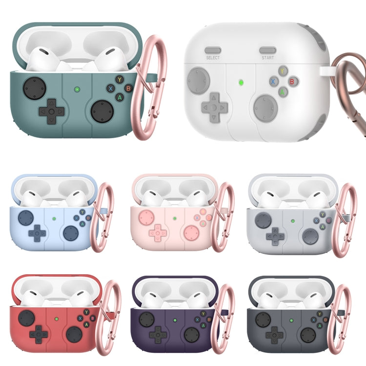 For Airpods Pro 2 Soft Shell Drop-proof Silicone Headphone Cover With Hook(White) - For AirPods Pro 2 by PMC Jewellery | Online Shopping South Africa | PMC Jewellery | Buy Now Pay Later Mobicred