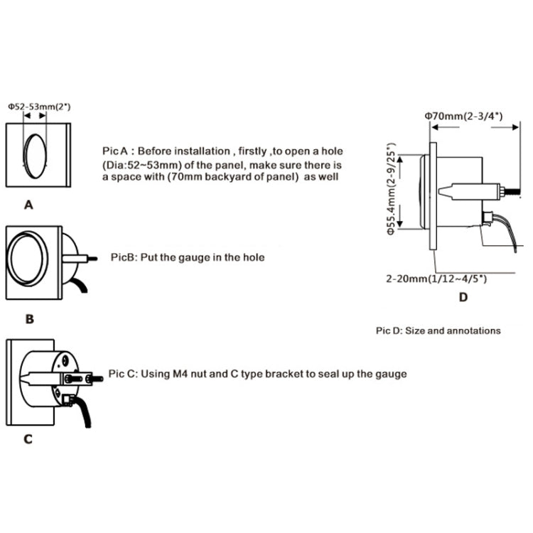 PMM2 DN52mm 12/24V 0-190Ohm Marine Balance Table Lift Table(WS) - Marine Accessories & Parts by PMC TechLife | Online Shopping South Africa | PMC TechLife | Buy Now Pay Later Mobicred