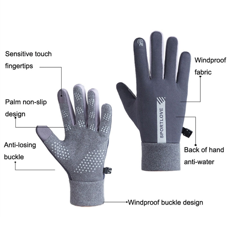 1 Pair Velvet and Thick Cycling Windproof and Cold Warm Gloves, Style: Female Version (Pink) - Safety Gloves by PMC TechLife | Online Shopping South Africa | PMC TechLife | Buy Now Pay Later Mobicred