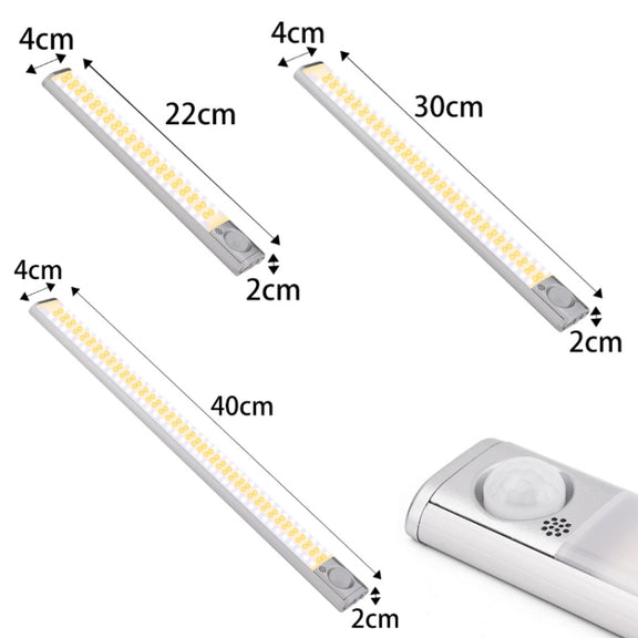 2.8W USB Charging Smart Human Body Sensing Wardrobe Lamp, Length: 30 cm