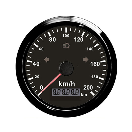 TNG85 200KM Car Motorcycle GPS Speed Odometer With Alarm(Black Frame With Black Background) - free shipping - PMC Jewellery - Order now!