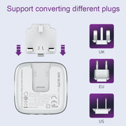 LDNIO A3513Q 32W QC3.0 3 USB Ports Phone Adapter EU Plug with Type C to 8 Pin Cable