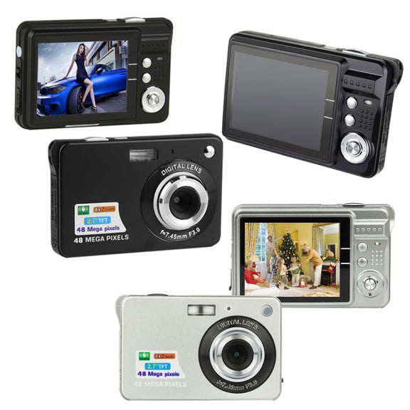 18 Million Pixel Entry-Level Digital Cameras Daily Recording Photos And Videos Macro Student Cameras(Silver)
