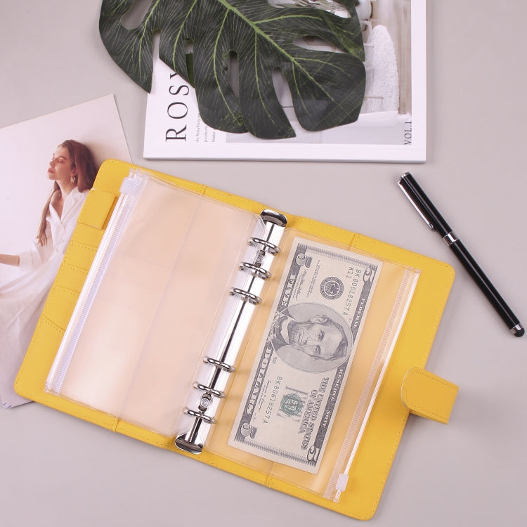 A6 Macaron Notebook PU Loose-leaf Cash Budget Handbook(Gray)