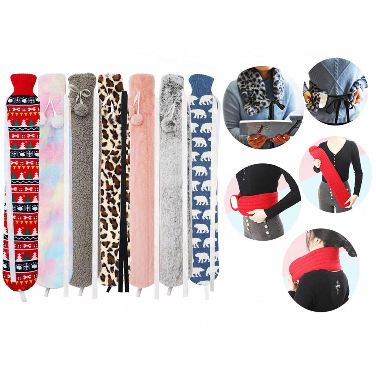 2L Long-strip Multifunctional Water-filled Rubber Hot Water Bags, Spec: Red White Heart - Hot Water Bags by PMC TechLife | Online Shopping South Africa | PMC TechLife | Buy Now Pay Later Mobicred