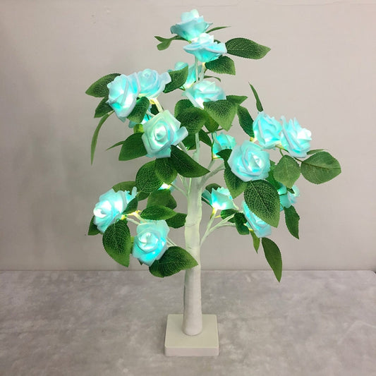SJ-SD054 LED Valentine Day Rose Indoor Party Decoration Lights(White Bottom Blue) - Holiday Lights by PMC Jewellery | Online Shopping South Africa | PMC Jewellery | Buy Now Pay Later Mobicred