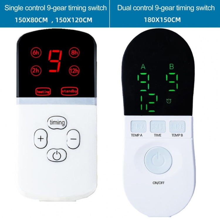 150x80cm Single Control Adjustable Temperature Electric Blanket Electric Mattress(EU Plug) - Electric Blankets by PMC Jewellery | Online Shopping South Africa | PMC Jewellery | Buy Now Pay Later Mobicred