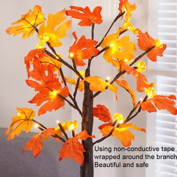 SJ-SD007 Christmas Halloween LED Maple Pumpkin Decoration Light, Style: Detachable Base