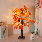 SJ-SD007 Christmas Halloween LED Maple Pumpkin Decoration Light, Style: Detachable Base+Timing
