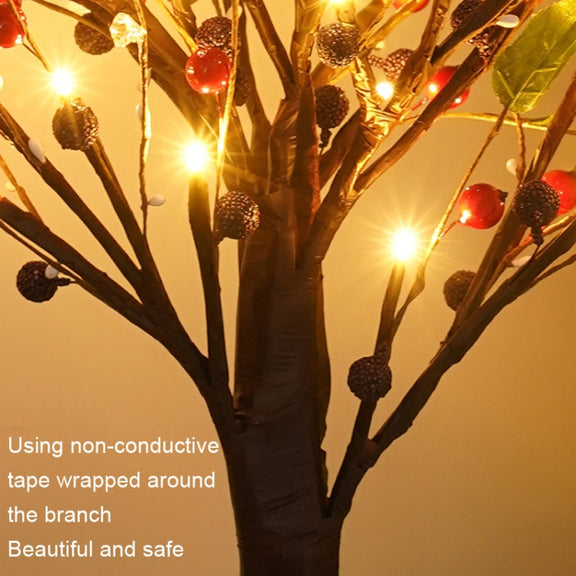 SJ-SD048 LED Home Decoration Light Christmas Lighted Tree, Style: Non-detachable Base Red Fruit