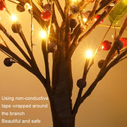 SJ-SD048 LED Home Decoration Light Christmas Lighted Tree, Style: Detachable Base Gold Fruit