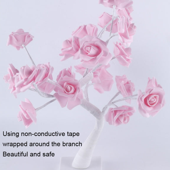 SJ-SD042 Rose Tree LED Christmas Party Decoration Light, Style: Non-detachable Base(Warm White)